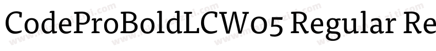 CodeProBoldLCW05 Regular Regular字体转换